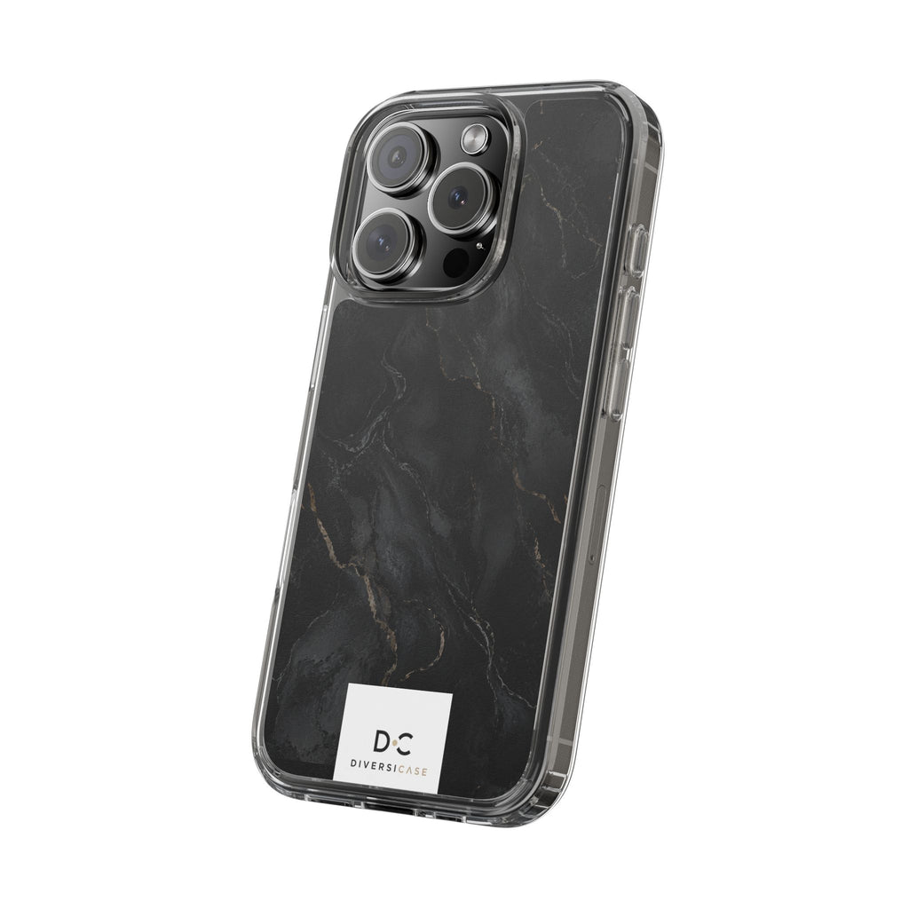 Black Marble Clear iPhone/Samsung Case—