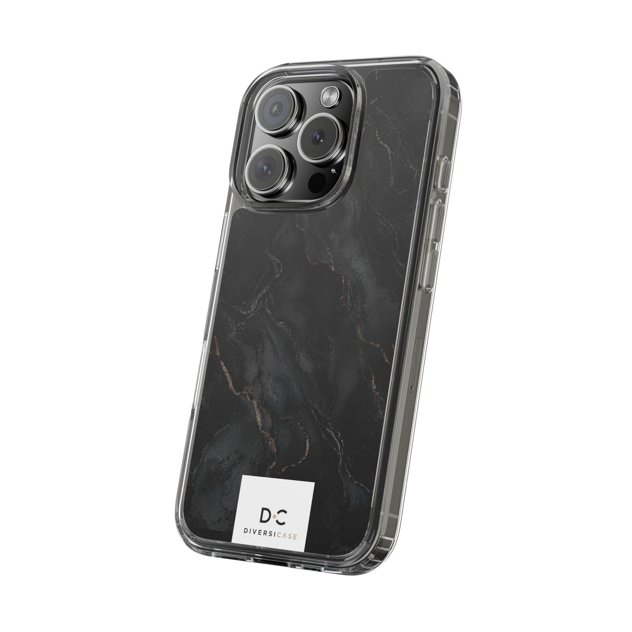 Black Marble Clear iPhone/Samsung Case—