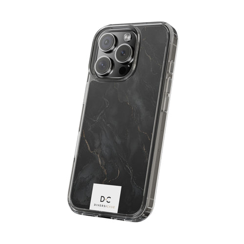 Black Marble Clear iPhone/Samsung Case—