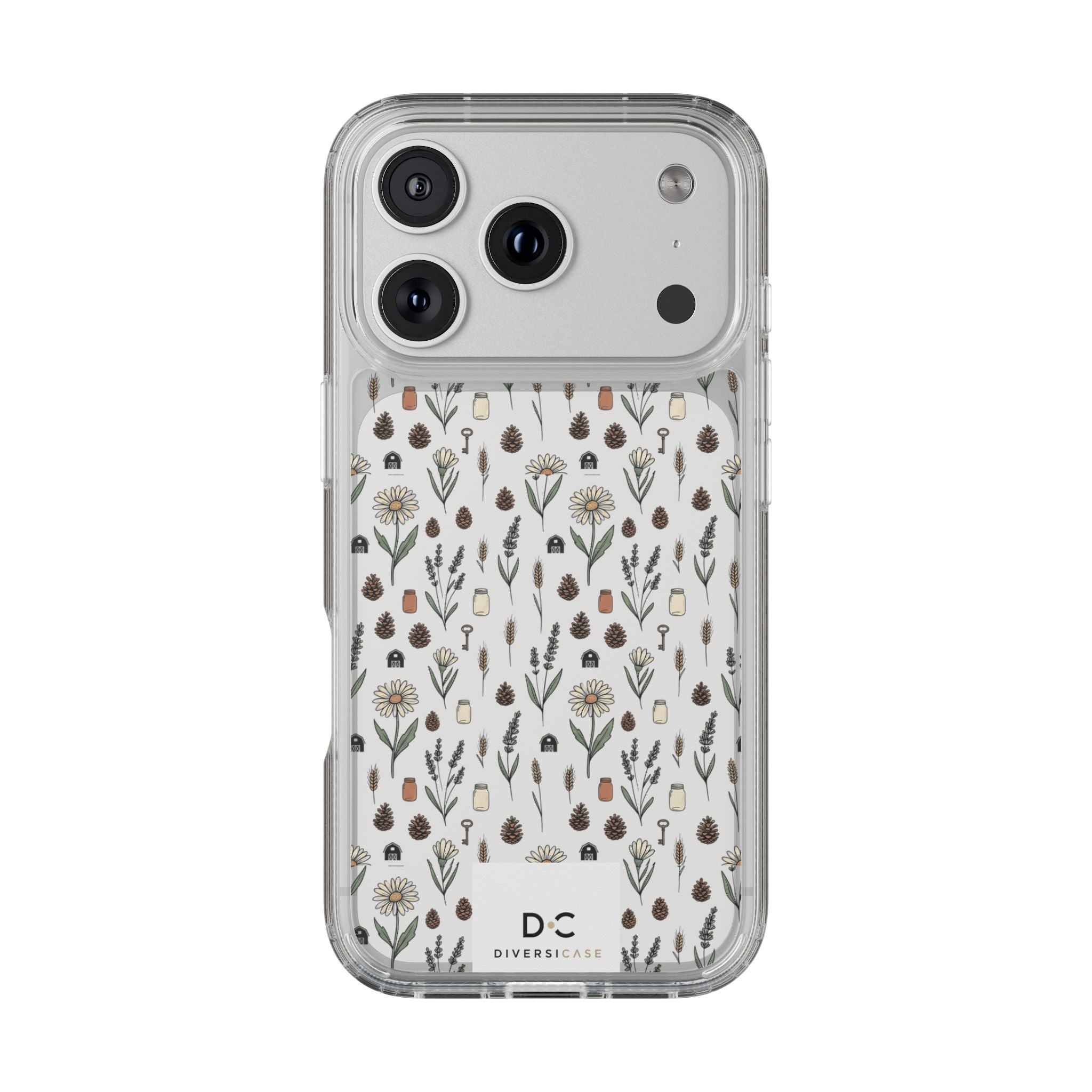 Clear Floral iPhone Case—