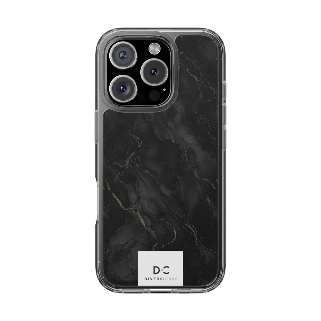 Black Marble Clear iPhone/Samsung Case—