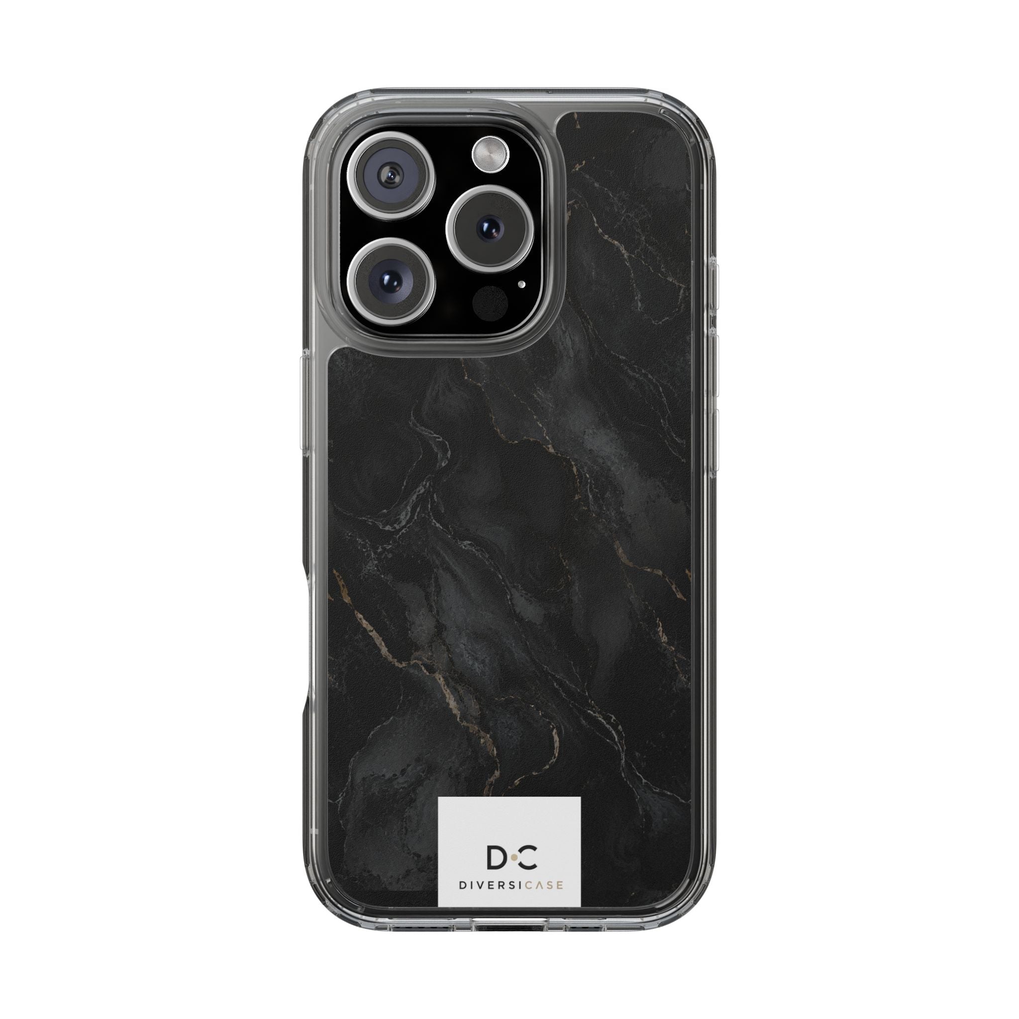 Black Marble Clear iPhone/Samsung Case—