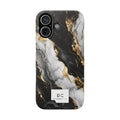 Marble Gold Card Holder iPhone 17 Case—